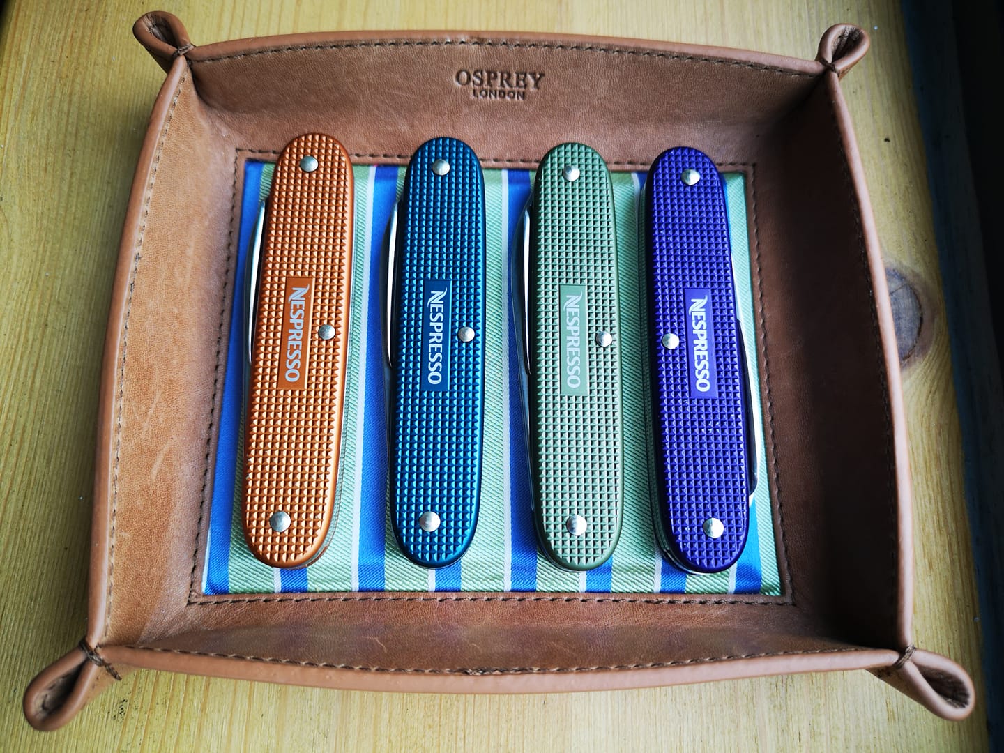 Victorinox Nespresso Series, from left to right: Arpeggio, Livanto, Dharkan